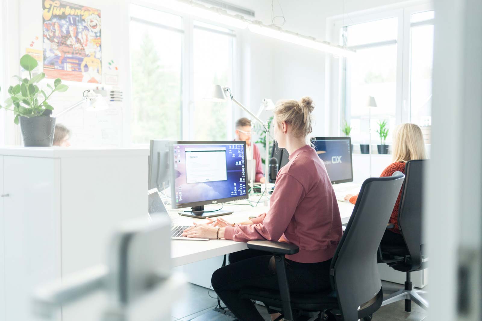 Helles Büro in einem Tech Startup